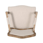 Ensemble de salle à manger rond 5 pièces style campagne française – Chaises rembourrées et table à piédestal, 4 places