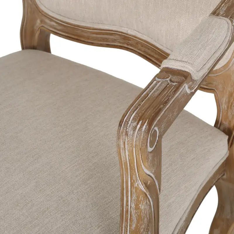 Ensemble de salle à manger rond 5 pièces style campagne française – Chaises rembourrées et table à piédestal, 4 places
