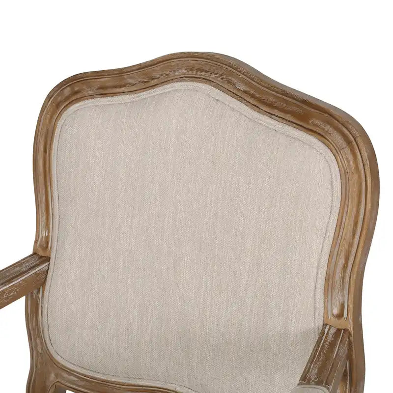 Ensemble de salle à manger rond 5 pièces style campagne française – Chaises rembourrées et table à piédestal, 4 places