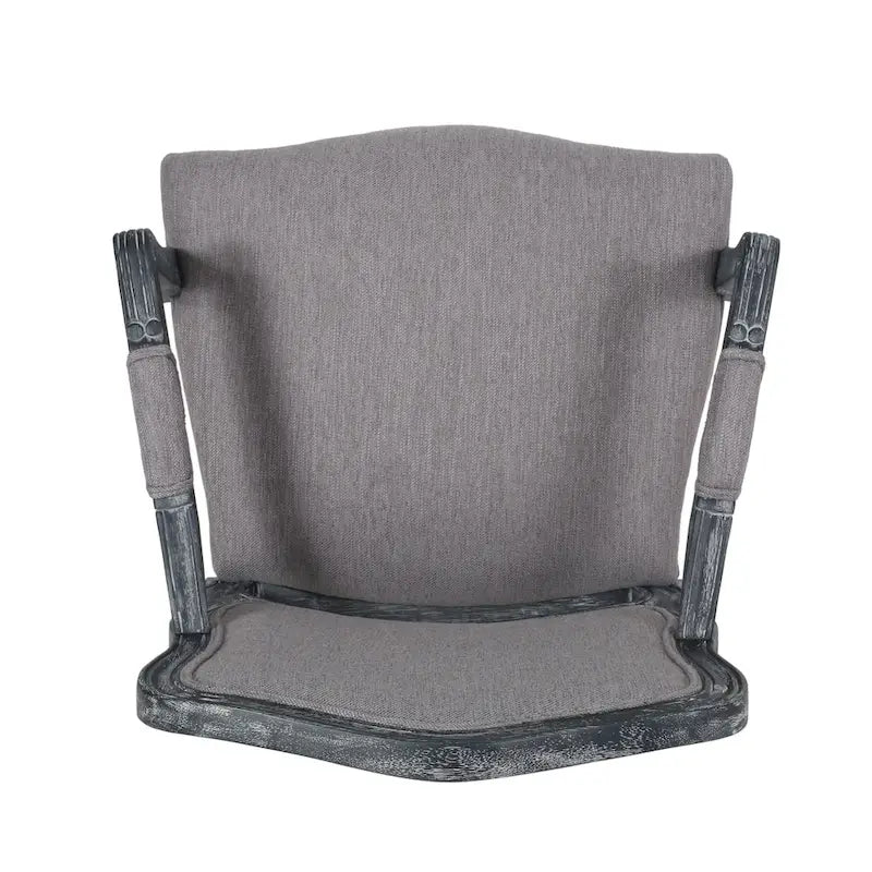 Ensemble de salle à manger rond 5 pièces style campagne française – Chaises rembourrées et table à piédestal, 4 places