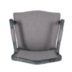 Ensemble de salle à manger rond 5 pièces style campagne française – Chaises rembourrées et table à piédestal, 4 places