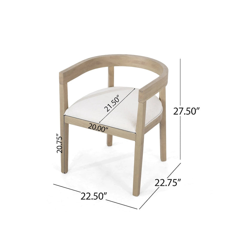 Ensemble de salle à manger 5 pièces en tissu et bois – Table avec 4 chaises rembourrées, style moderne