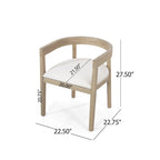Ensemble de salle à manger 5 pièces en tissu et bois – Table avec 4 chaises rembourrées, style moderne
