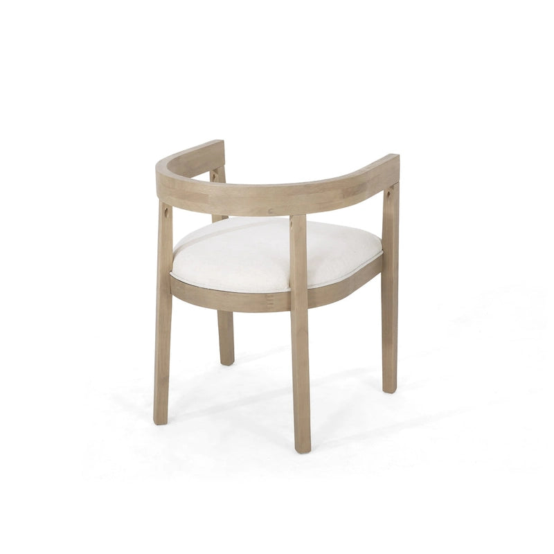 Ensemble de salle à manger 5 pièces en tissu et bois – Table avec 4 chaises rembourrées, style moderne
