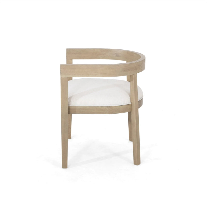 Ensemble de salle à manger 5 pièces en tissu et bois – Table avec 4 chaises rembourrées, style moderne