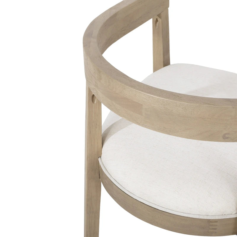 Ensemble de salle à manger 5 pièces en tissu et bois – Table avec 4 chaises rembourrées, style moderne