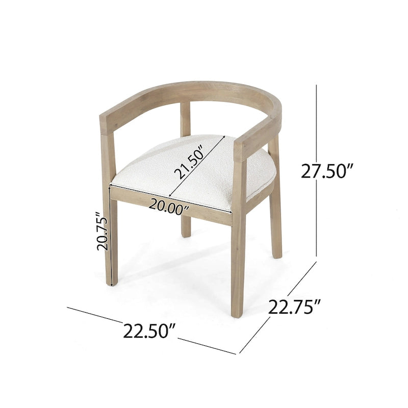 Ensemble de salle à manger 5 pièces en tissu et bois – Table avec 4 chaises rembourrées, style moderne