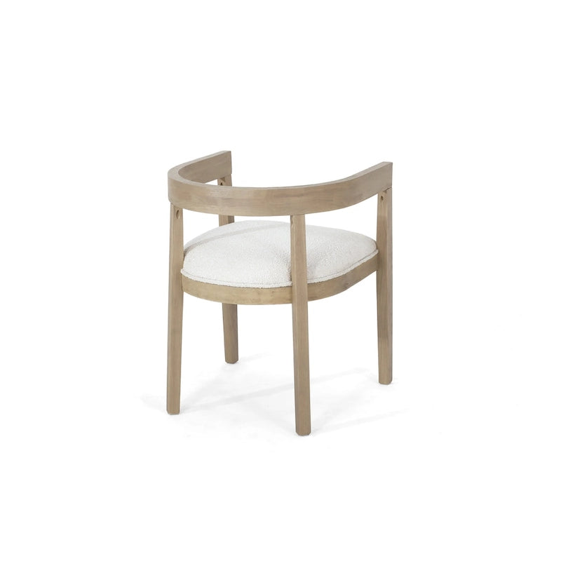 Ensemble de salle à manger 5 pièces en tissu et bois – Table avec 4 chaises rembourrées, style moderne