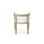 Ensemble de salle à manger 5 pièces en tissu et bois – Table avec 4 chaises rembourrées, style moderne