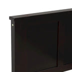 Lit plateforme double espresso avec rangement et 2 tiroirs sous le lit