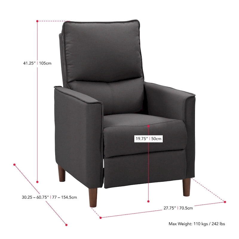 Fauteuil inclinable manuel avec repose-pieds