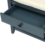 Banc de rangement avec coussin et étagère à chaussures
