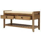 Banc de rangement avec coussin et étagère à chaussures