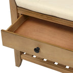 Banc de rangement avec coussin et étagère à chaussures