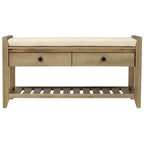 Banc de rangement avec coussin et étagère à chaussures