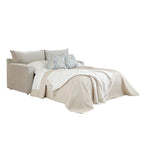 Canapé-lit Capri gris avec matelas en mousse à mémoire de forme et gel