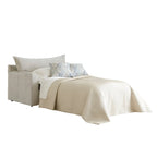 Canapé-lit Capri gris avec matelas en mousse à mémoire de forme et gel
