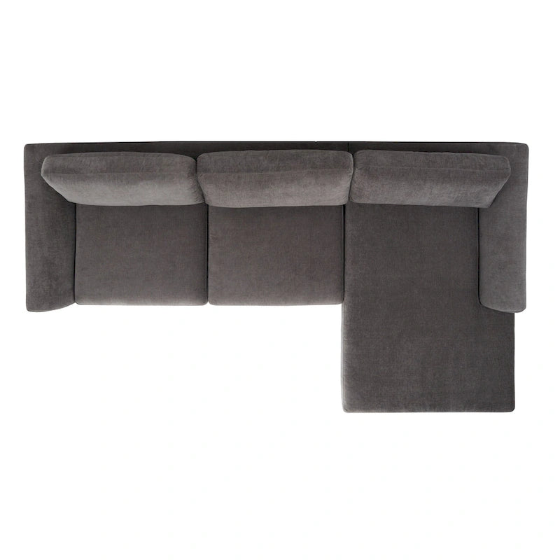 Canapé en Velours Gris Anthracite Nicholsen SAFAVIEH Couture