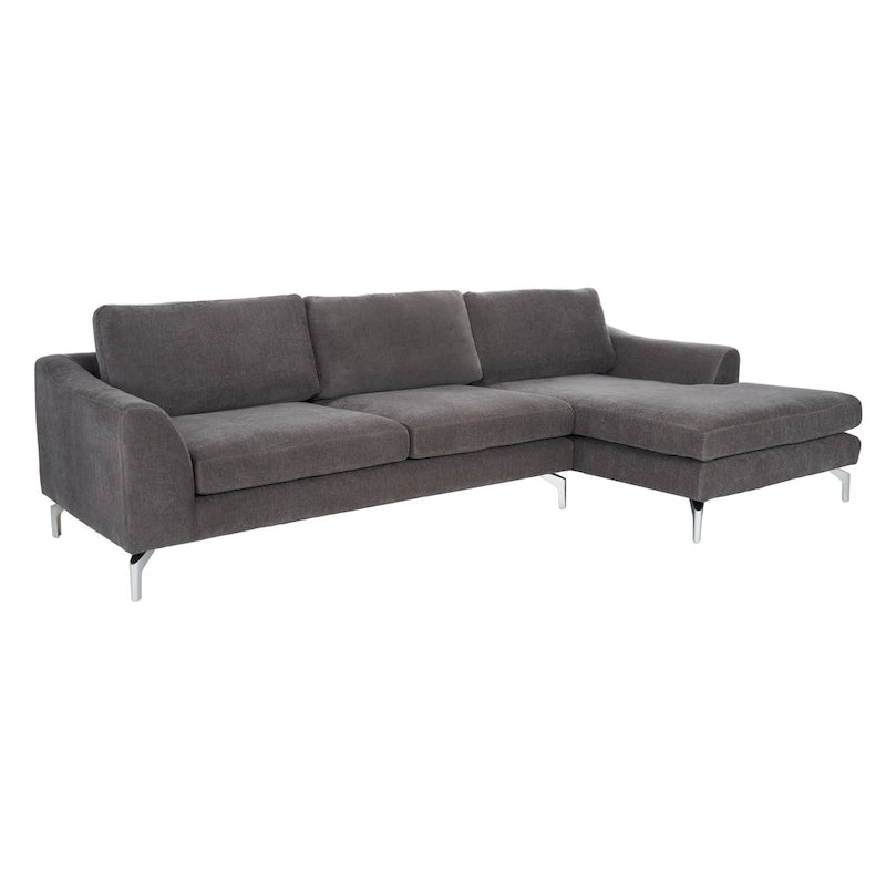 Canapé en Velours Gris Anthracite Nicholsen SAFAVIEH Couture