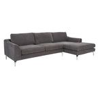 Canapé en Velours Gris Anthracite Nicholsen SAFAVIEH Couture