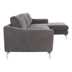 Canapé en Velours Gris Anthracite Nicholsen SAFAVIEH Couture