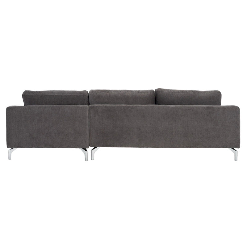 Canapé en Velours Gris Anthracite Nicholsen SAFAVIEH Couture