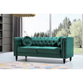 Canapé Chesterfield classique en velours clouté – Capitonnage, Éléments de salon élégants