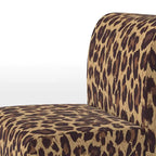 Fauteuil d'appoint rembourré imprimé léopard marron