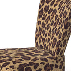 Fauteuil d'appoint rembourré imprimé léopard marron