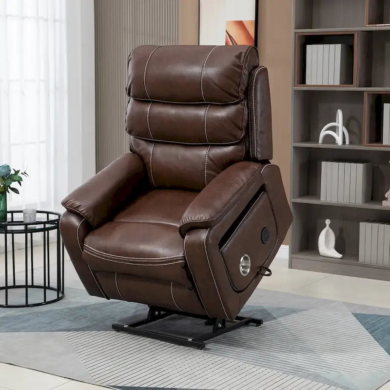 Fauteuil inclinable surdimensionné haut de gamme avec chargement sans fil, massage et chauffage