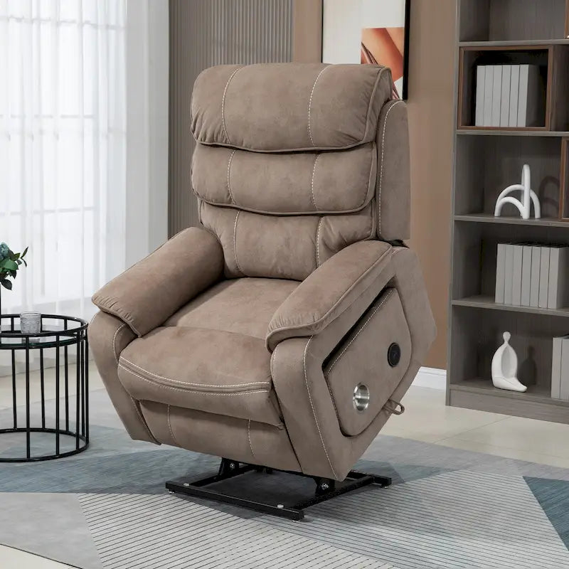 Fauteuil inclinable surdimensionné haut de gamme avec chargement sans fil, massage et chauffage