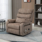 Fauteuil inclinable surdimensionné haut de gamme avec chargement sans fil, massage et chauffage