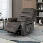Fauteuil inclinable surdimensionné haut de gamme avec chargement sans fil, massage et chauffage