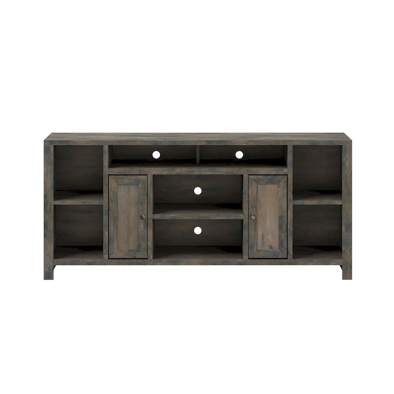 Meuble TV de 188 cm pour téléviseurs jusqu'à 85" – Fini bois de grange, aucun assemblage requis