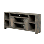 Meuble TV de 188 cm pour téléviseurs jusqu'à 85" – Fini bois de grange, aucun assemblage requis