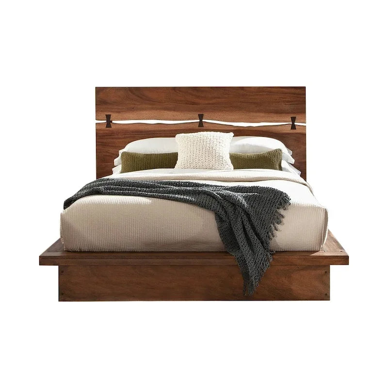 Ensemble de chambre à coucher 6 pièces Capistrano Noyer Fumée avec plateforme