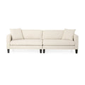 Canapé 4 places en tissu contemporain Clemons avec coussins d'appoint par Christopher Knight Home