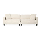 Canapé 4 places en tissu contemporain Clemons avec coussins d'appoint par Christopher Knight Home