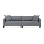 Canapé 4 places en tissu contemporain Clemons avec coussins d'appoint par Christopher Knight Home