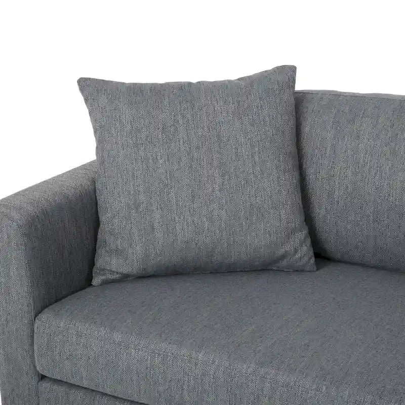 Canapé 4 places en tissu contemporain Clemons avec coussins d'appoint par Christopher Knight Home