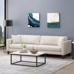 Canapé 4 places en tissu contemporain Clemons avec coussins d'appoint par Christopher Knight Home