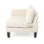 Canapé 4 places en tissu contemporain Clemons avec coussins d'appoint par Christopher Knight Home
