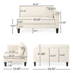 Canapé 4 places en tissu contemporain Clemons avec coussins d'appoint par Christopher Knight Home