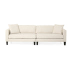 Canapé 4 places en tissu contemporain Clemons avec coussins d'appoint par Christopher Knight Home