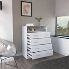 Commode à 4 tiroirs avec plateau de comptoir