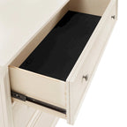 Commode à tiroirs Thea White Finish Beige Linen de iNSPIRE Q Classic