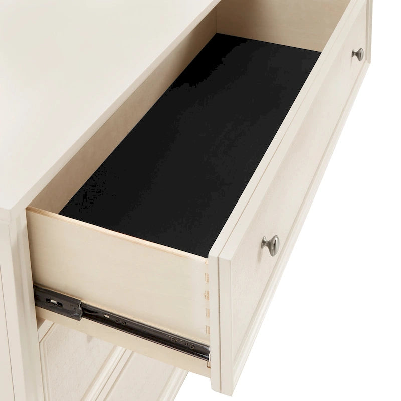 Commode à tiroirs Thea White Finish Beige Linen de iNSPIRE Q Classic