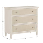 Commode à tiroirs Thea White Finish Beige Linen de iNSPIRE Q Classic