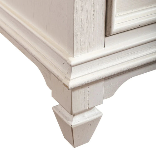 Commode 11 tiroirs Allyson Park Wirebrushed White Charcoal
