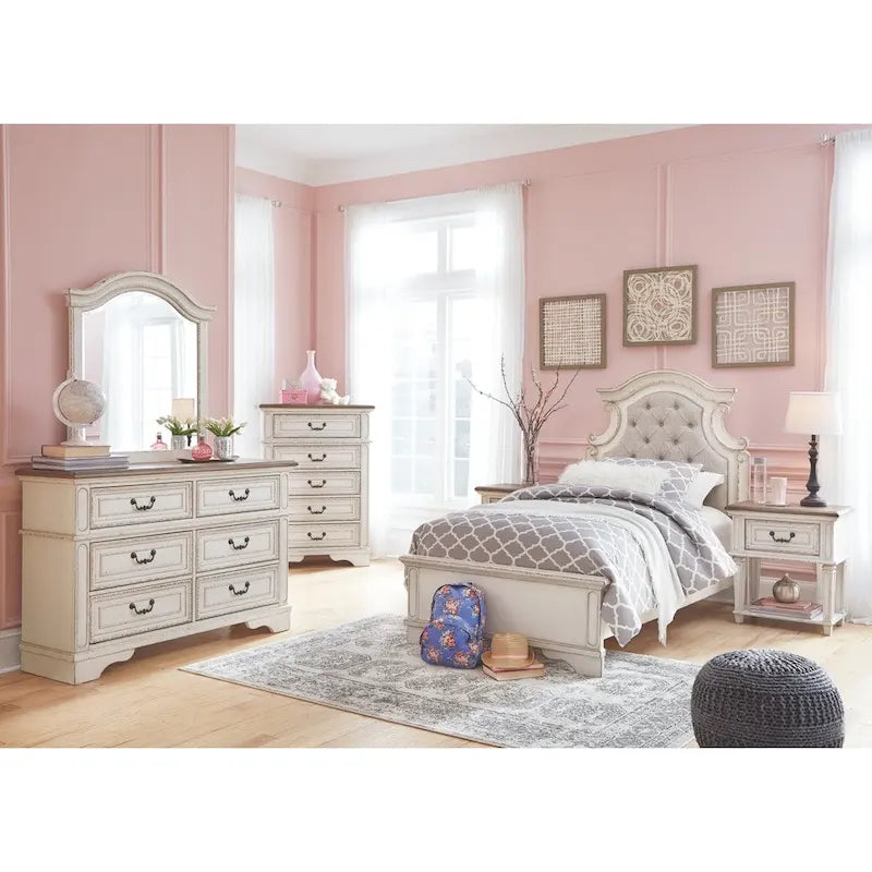 Signature Design by Ashley Nettle Bank Chipped White Chest